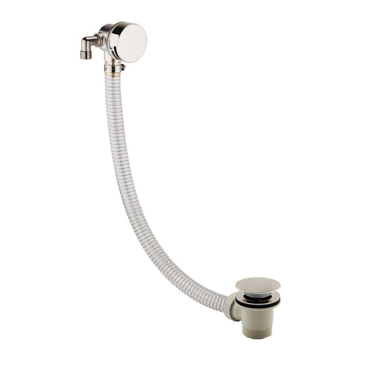 Nickel Slimline Exofil Bath Filler and Click Clack Waste