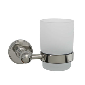 Nickel Tumbler Holder with Frosted Glass Secondary image