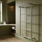 Nickel dual fuel towel rail wall mounted 
