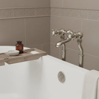 brushed nickel freestanding bath tap Main image
