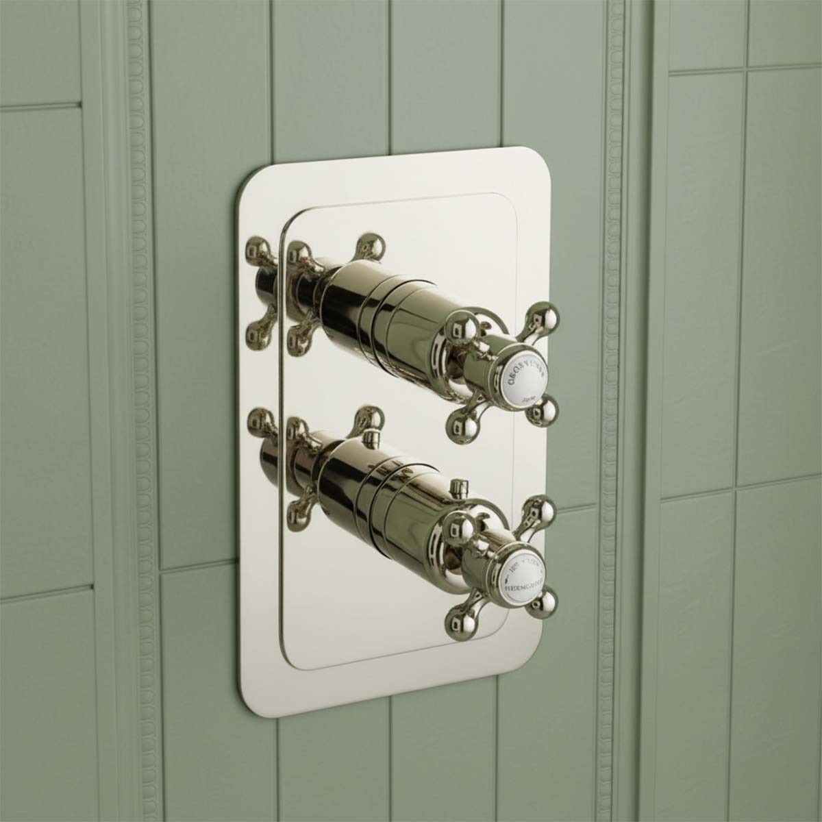 Nickel single outlet concealed shower valve