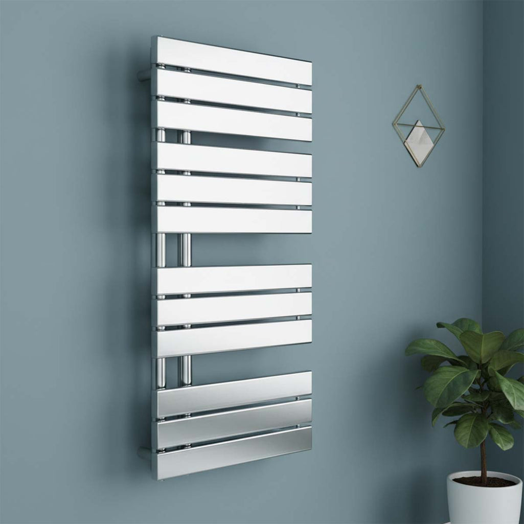 Open-Sided Chrome Towel Radiator - 1080mm X 550mm