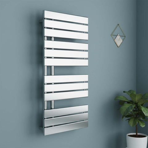 Open-Sided Chrome Towel Radiator - 1080mm X 550mm