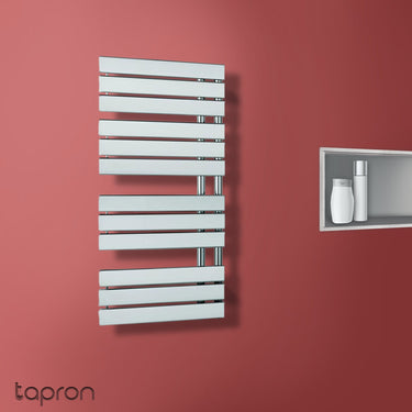 Open-Side Dual Fuel Chrome Towel Radiator - 1080mm X 550mm
