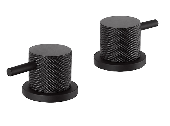 Deck Mounted Panel Valves - Matt Black Finish Secondary image
