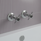 Crosshead Bath Side Wall Mounted Valves - Chrome