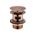 Pop Up Bath Waste with Encapsulated Overflow for Freestanding Bath - brushed bronze