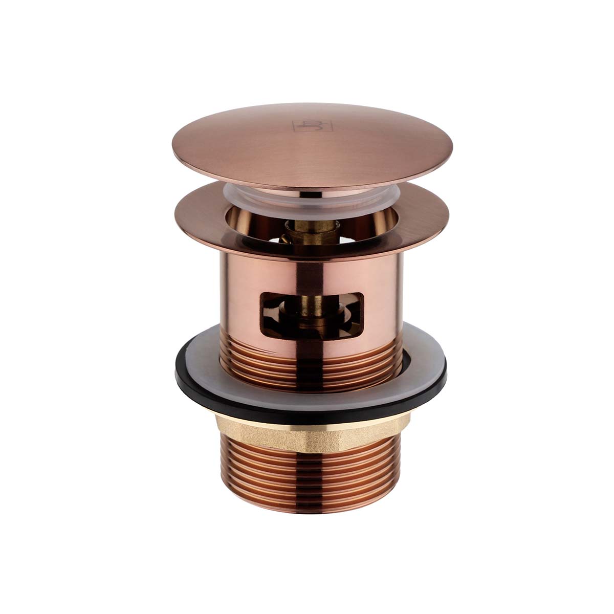 Pop Up Bath Waste with Encapsulated Overflow for Freestanding Bath - brushed bronze