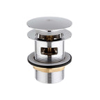 Pop Up Bath Waste with Encapsulated Overflow for Freestanding Bath - chrome
