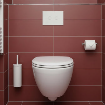 Pre Wall WC Frame with Matt White Dual Flush Plate Buttons Main image