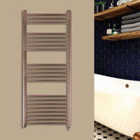 PrimeHeat Brushed Bronze Electric Towel Rail - Straight - 1200mm x 500mm
