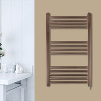 PrimeHeat Brushed Bronze Electric Towel Rail 800mm x 400mm
