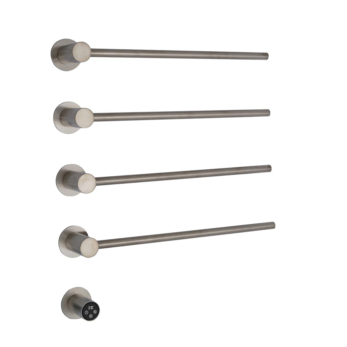 PrimeHeat Open Ended Heated Towel Bars - Stainless Steel