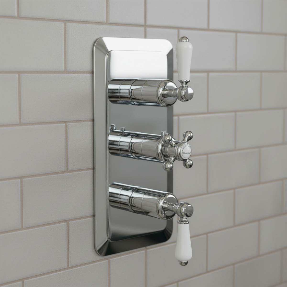 Victorian Concealed Thermostatic Shower Valve Dual Outlet