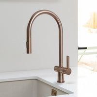 Pull Out Kitchen Sink Mixer Tap - Brushed Bronze
