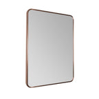 Rectangular bronze mirror for bathroom
