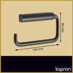 Toilet Roll Holder with Matt Black Finish-Tapron