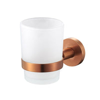 Rose Gold Wall Mounted Bathroom Tumbler Holder
