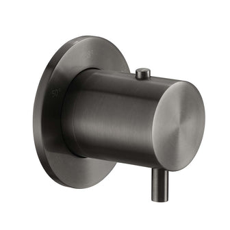 Round Brushed Black Thermostatic Douche Valve Main image
