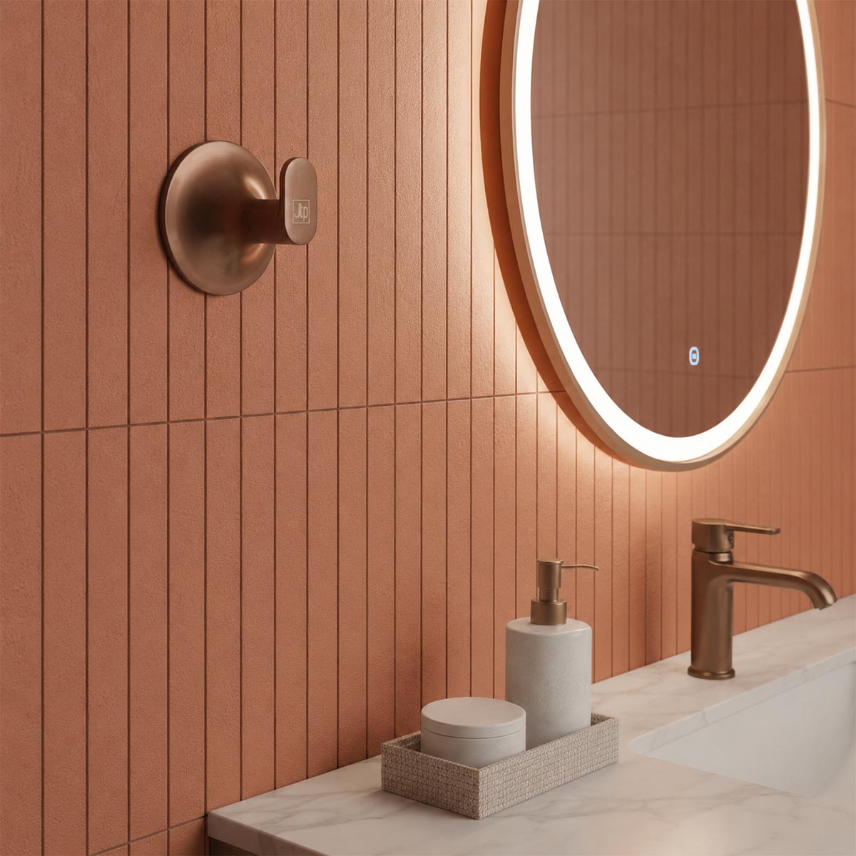 Round Brushed Bronze Robe Hook