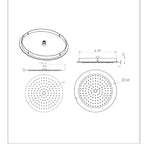 Round Ceiling Mounted Overhead Shower - Brushed Bronze 300mm