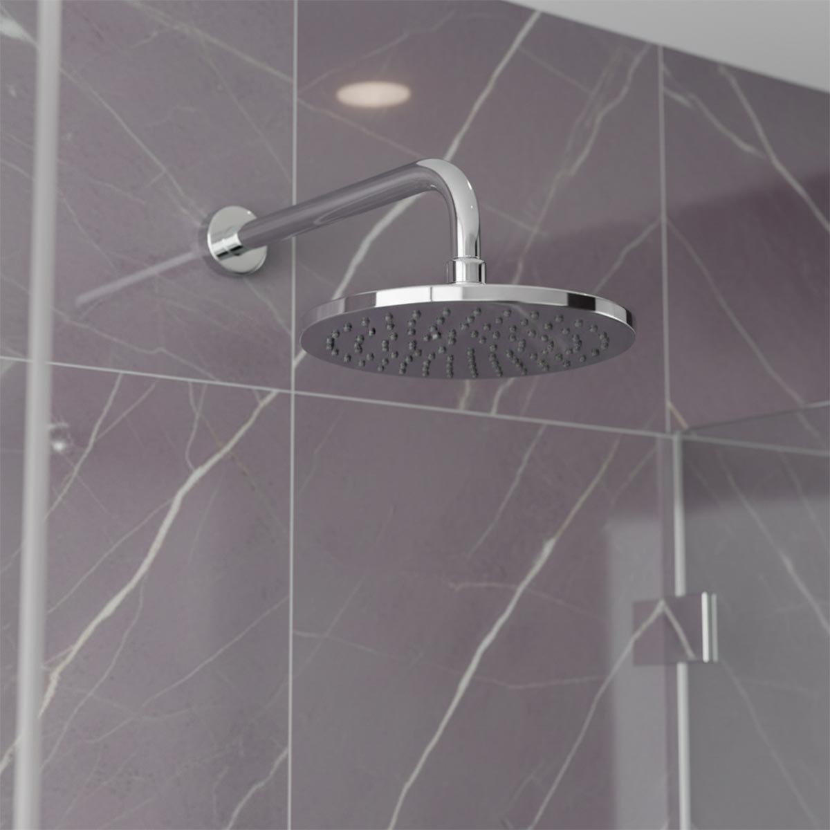 Round Chrome Shower Head, 200mm