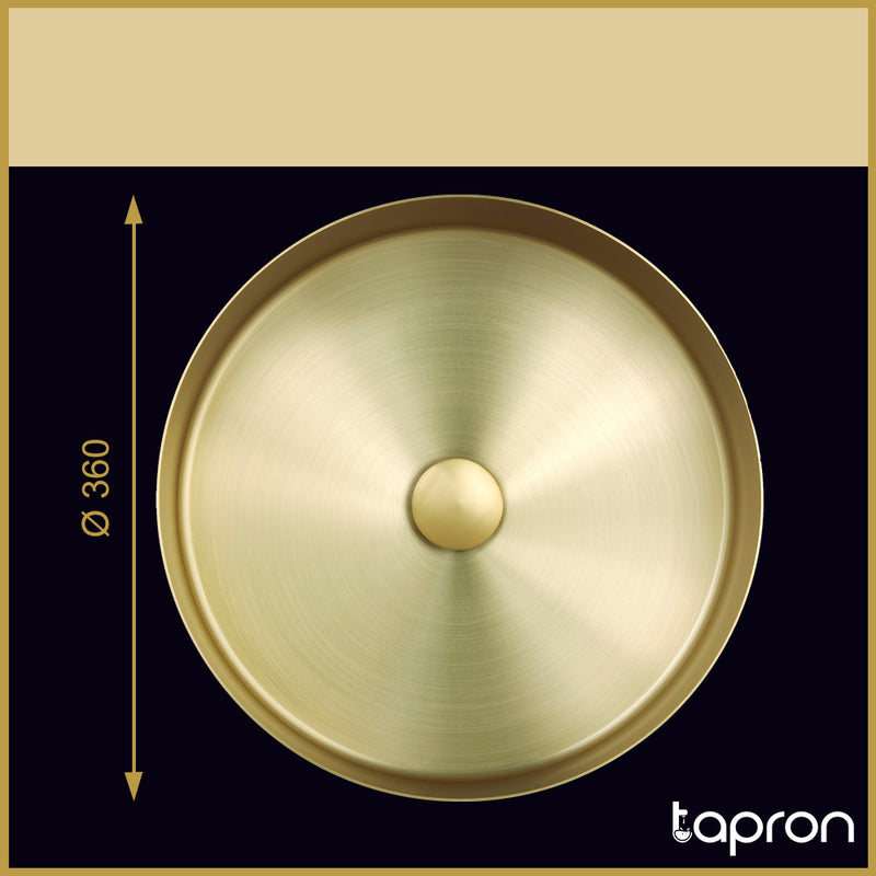 Brushed brass Countertop Basin-Tapron