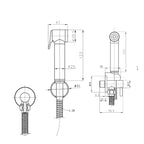 Brushed black douche toilet shower spray kit