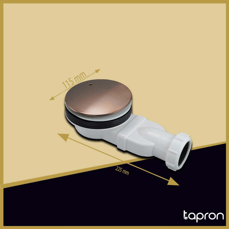 Modern Slim Shower Waste in Bronze Finish-Tapron