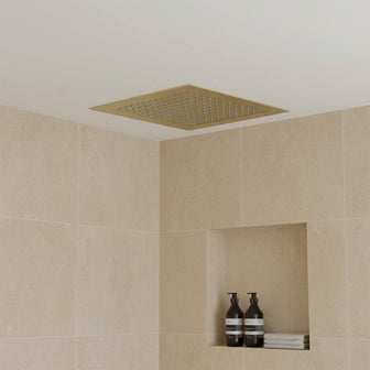 Shower Head Ceiling Mounted, 400mm  - Brushed Brass Main image