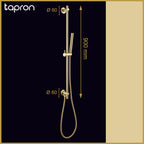 Vos Shower Slider Rail Kit with Hose & Shower Handset-Tapron