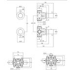 Modular Thermostatic Concealed 2 Outlet Shower Valve - Precision and Elegance