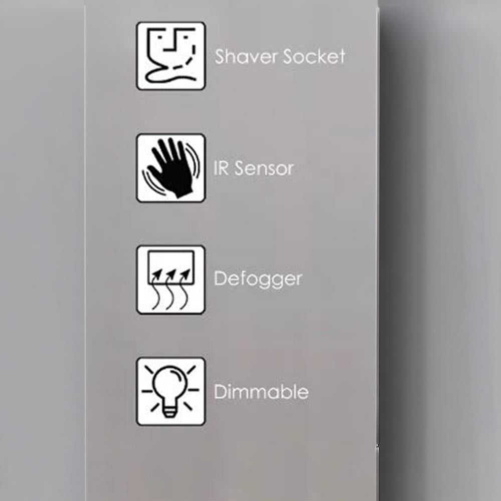 Single Door LED Mirror Cabinet with Bluetooth Speaker