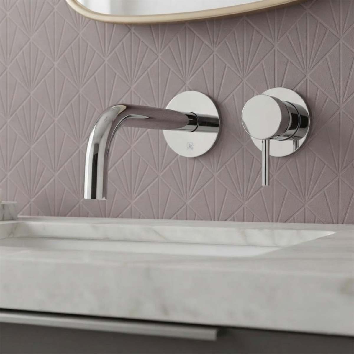 Single Lever Basin Mixer Tap Wall Mounted - 250mm
