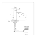Single Lever Bidet Mixer - Chrome