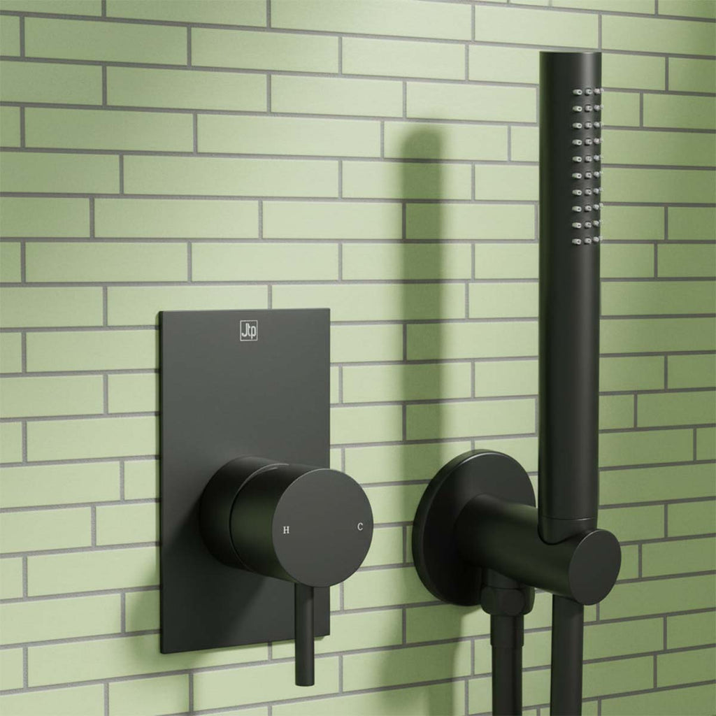 Single Lever Concealed Manual Shower Valve - Matt Black