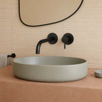 Single Lever Wall Mounted Basin Mixer with Spout 250mm - Matt Black