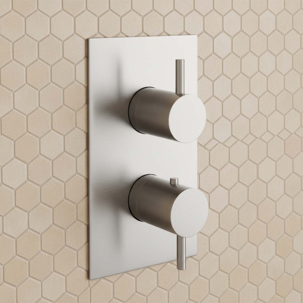 Single Outlet Thermostatic Shower Mixer Valve - Stainless Steel