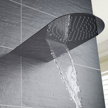 Sleek-Round-Flat-Fixed-Waterfall-Shower