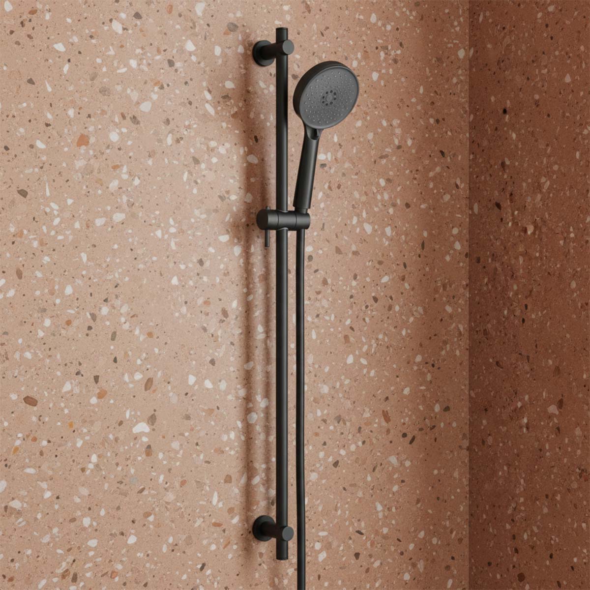 Slide Rail Kit with Round Handset - Matt Black