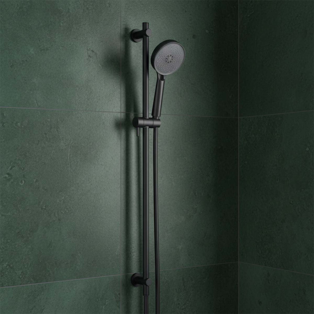 Slide Rail Kit with Round Multifunction Handset - Matt Black