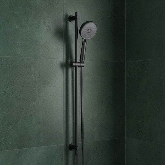 Slide Rail Kit with Round Multifunction Handset - Matt Black