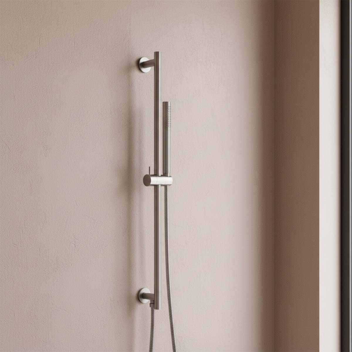 Slide Rail with Handheld Shower Set - Stainless Steel Main image