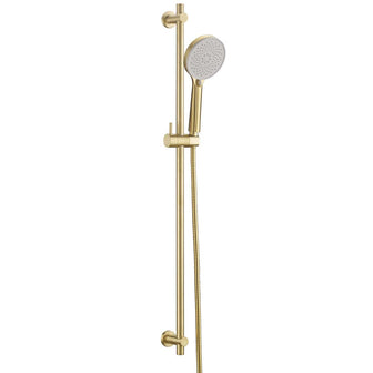 Brushed Brass Slider Rail Shower Kit with Multi-Function Shower Handset Secondary image