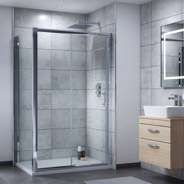 Sliding Glass Door Shower Enclosure - 1950mm Height

