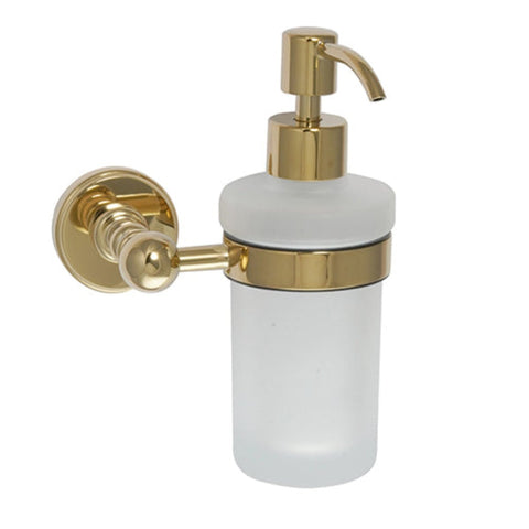  Soap Dispenser Gold with Frosted Glass