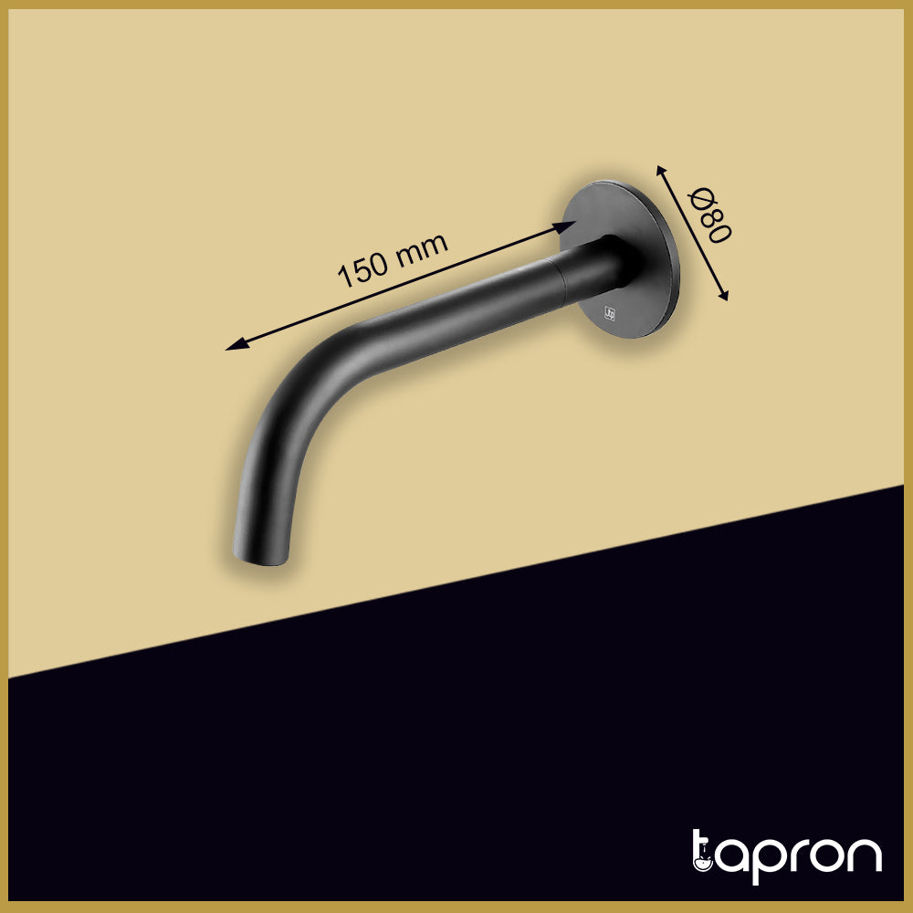 Basin / Bath Spout Tap - Matt Black, 250mm Secondary image