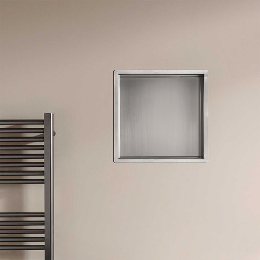 Square Stainless Steel Shower Niche- 300×300mm 1000