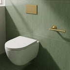 Square Toilet Roll Holder - Brushed Brass