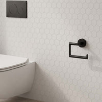 Square Toilet Roll Holder - Matt Black